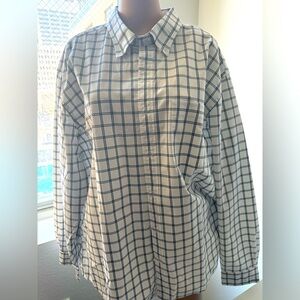 BNWOT UNIQLO MULTI STRIPE WHITE BUSINESS CASUAL OVERSIZED SHIRT MEN 3XL COTTON